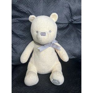 Disney Store Baby Classic Pooh Bear Plush 11" Gray Bow Stuffed Animal